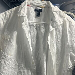 Forever 21 White Lightweight Button-Up Shirt Jacket